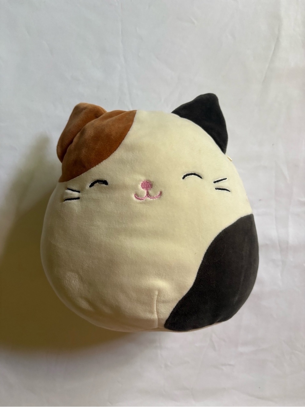 Squishmallow Plush Calico Cat Pillow - Cream, Brown & Black